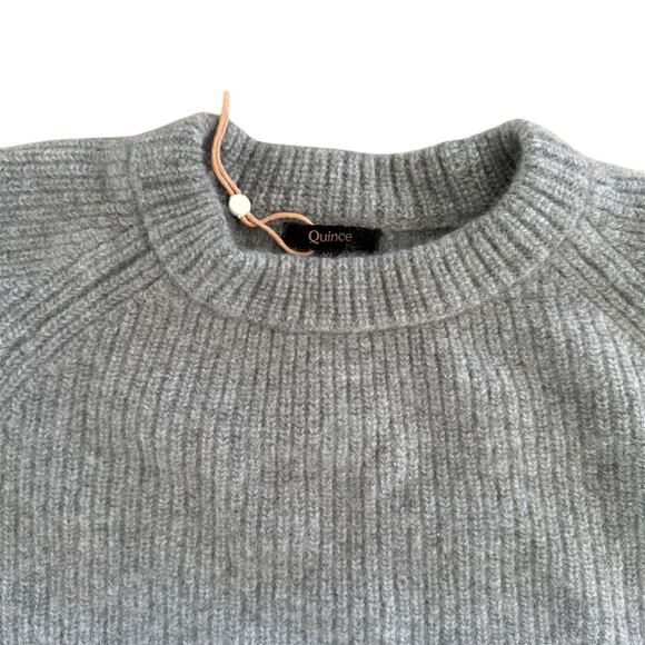 Quince Washable Cashmere Fisherman Tunic Sweater Heather Grey Size XL (12) - Picture 3 of 11